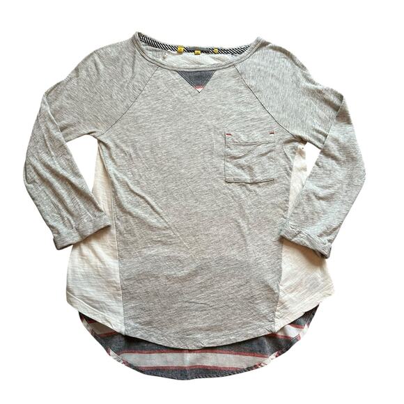 Little Yellow Button Anthropologie light gray top size XS - Picture 9 of 9